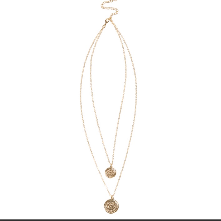 Amber Sceats Double Coin Necklace 18$
